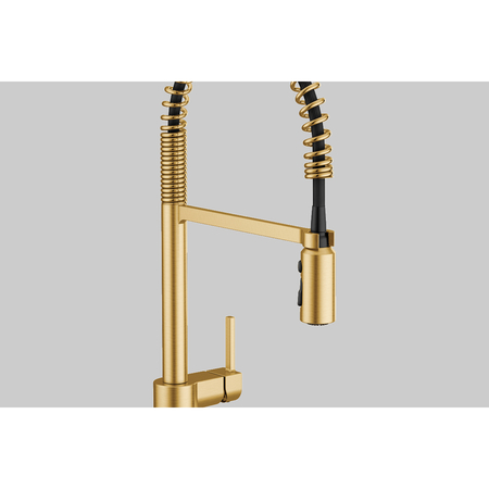 MOEN Align Brushed Gold 1-Handle Pulldown Kitchen Faucet - 5923BG